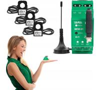 Moniteur compteur triphasé WiFi 3F+N avec antenne