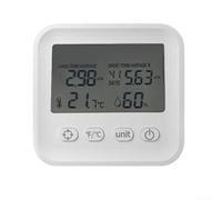 Moniteur d'air portable multifonction pour thermo-hygromètre - Jauge de température intérieure pour la concentration de gaz Sécurité domestique Écran LCD facile à lire Petite taille