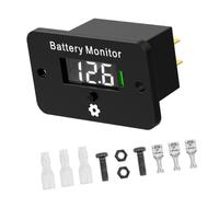 Moniteur de batterie de véhicule 12 V-72 V, compteur numérique avec bouton et bornes arrière, jauge à sur panneau pour voiturette de golf et équipement de service, affichage du moniteur