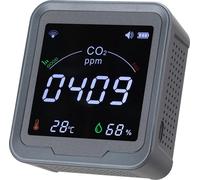 Moniteur de dioxyde de carbone, contrôleur de CO2 avec affichage de la température et de l'humidité, câble de capteur NDIR de 4,57 m Détecteur de dioxyde de carbone, capteur de CO2 pour l'extérieur, l