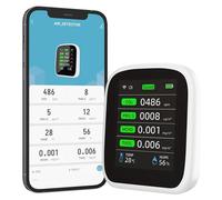 Moniteur de qualité de l'air 8-en-1 avec Wi-Fi, mesurant les particules PM2.5, le CO2, les TVOC et le HCHO