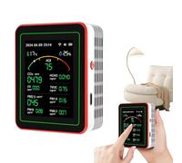 Moniteur de qualité de l'air - Détecteur de , capteur d'humidité intérieure, testeur de qualité de l'air réel, analyseur multiple | Smart Home Office Air Tracker pour hôtel, chambre