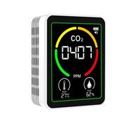 Moniteur de Qualité de l'Air, Détecteur de dioxyde de carbone 3 en 1, moniteur de température et d'humidité, testeur de qualité de l'air CO2(blanc)