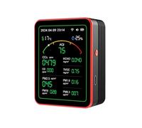Moniteur de Qualité de l'Air, Détecteur de qualité de l'air 15 en 1, testeur domestique, moniteur de dioxyde de carbone(Zwart)