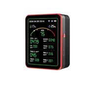 Moniteur de Qualité de l'Air, Détecteur de qualité de l'air, compteur de CO2, testeur d'humidité, détecteur HCHO, moniteur de qualité de l'air(Zwart)