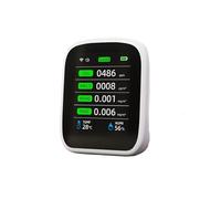 Moniteur de Qualité de l'Air, Testeur de qualité de l'air 8 en 1, testeur de température et d'humidité, écran couleur LCD, détecteur de dioxyde de carbone