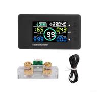 Moniteur LCD 12V-100V 0-100A Précision Moniteur LCD 12V-100V | Puce contrôle 32 bits, mesure pour temps réel, précision élevée, suivi niveau énergie, interface claire
