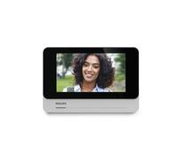 PHILIPS WelcomeEye AddConnect - Moniteur Supplémentaire Connecté 7" pour Visiophone WelcomeEye Connect/Connect 2/3, Écran Tactile Ultra-Plat, Installation 2 Fils, Fonction Intercom, Noir/Aluminium