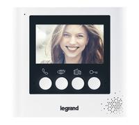 Moniteur vidéo supplémentaire 369115 pour le système de portier vidéo Legrand. écran couleur 4,3", surface blanche.
