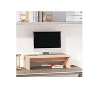vidaXL Monitorstandaard 50x27x15 cm massief grenenhout813924 Brun G