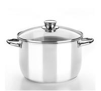 MONIX Optima Faitout 22 cm avec couvercle en verre inox 18/10 fond triple diffuseur compatible tous feux dont induction