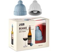 Monkey Business Lot de 2 bouchons de bouteille en silicone pour bouchon de bouteille Bleu/gris Rouge/gris Voir les options de couleur