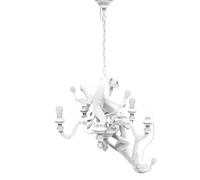 SELETTI lampe à suspension MONKEY CHANDELIER WHITE (Blanc - Résine)