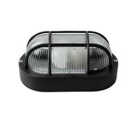 monkey ladder Applique murale ovale noire, IP54, culot E27, puissance maximale de 40 W, idéale pour l'extérieur et les environnements humides