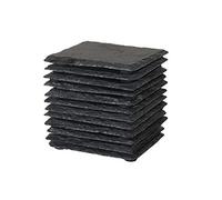 Monkey Sun Lot de 12 Dessous de Verre en Ardoise Noire pour Bar, Cuisine, décoration Maison, décoration Artisanale, 10,2 x 10,2 cm