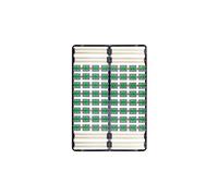 CASI Sommier à lattes avec plots de soutien 240 kg 140x200 cm sans pieds | Plots centraux pour un soutien en douceur. Cadre en acier noir solide, compatible avec tous les matelas.