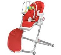 MonMobilierDesign HUGO Chaise haute pliable et inclinable + arche de jeux Rouge rouge G