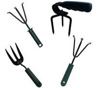 MonMobilierDesign LITTLE Outils de jardinage à main fourche + cultivateurs 3 dents + griffe rotative G