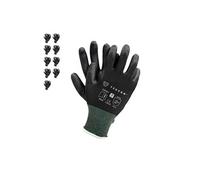 MonMobilierDesign Lot de 10_ROTA Gants de bricolage multi-usages et jardinage T.10 Noir