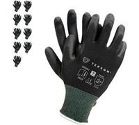 MonMobilierDesign Lot de 10_ROTA Gants de bricolage multi-usages et jardinage T.10 Noir