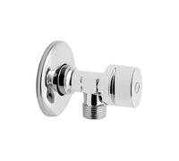 MonMobilierDesign Lot de 3_Robinet vanne d'angle chrome avec rosace 1/2" x 3/8"