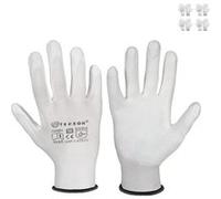 MonMobilierDesign Lot de 5_ROTA Gants de bricolage multi-usages et jardinage T.10 Blanc