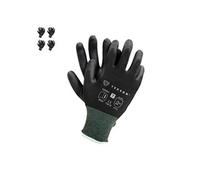 MonMobilierDesign Lot de 5_ROTA Gants de bricolage multi-usages et jardinage T.10 Noir