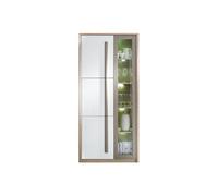 MonMobilierDesign ROMA Armoire vitrine 3 portes battantes avec lumières LED 90x194 cm