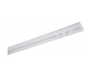 MonMobilierDesign SIMI Rail de plafond tringle en PVC pour rideaux à crochets Blanc Monorail droit 220 cm Blanc G