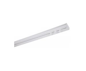 MonMobilierDesign SIMI Rail de plafond tringle en PVC pour rideaux à crochets Blanc Monorail droit 300 cm