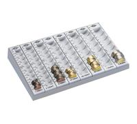 Monnayeur monobloc avec 8 rangées amovibles, gris