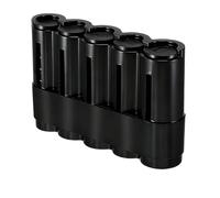 Monnayeur Pièces Euro - Monnayeur Serveur à 5 Compartiments en Plastique, Rangement Pieces de Monnaie pour des Pièces de 2€, 1€, 50ct, 20ct et 10ct