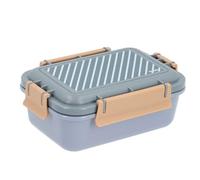 Monnëka Boîte Repas Enfant Hermétique 4 Clips Sans BPA | Blue 900ml | Boîte repas hermétique sans BPA avec séparateur amovible et 4 clips résistants. Compatible micro-ondes.