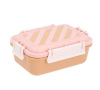 Monnëka Boîte Repas Enfant Hermétique 4 Clips Sans BPA | pink 900ml | Boîte repas hermétique sans BPA avec séparateur amovible et 4 clips résistants. Compatible micro-ondes.