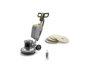 Monobrosse KÄRCHER BDS 43/DUO C - Pack complet prêt à l'emploi pour l'entretien et le lustrage des sols durs avec réservoir, pad beige et RM 770