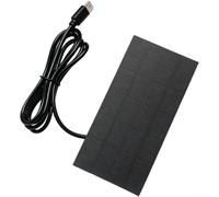 Monocrystalline Solar Panel Charger 2W USB-C 5V for Camping Mobile Phones | Solar Panel Charger, 120x60mm Portable Monocrystalline Panel, 5V USB-C Output for Outdoor Camping Phone Charging