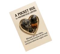 Monozoz Cartes inspirantes de poche, breloque sentimentale portable, carte de vœux de poche en forme de cœur pour moto, encouragement, tourisme, voyage, voyage, voyage, anniversaire, vacances