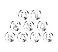 Monozoz Emporte-pièce en forme de donut, moule à chocolat en forme de chiffre | Moule anti-adhésif de 8,9 cm pour pâte à pâtes, fromage, chocolats, muffins, crêpes, et argile