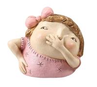 Monozoz Figurine Amusante en résine de Salle de Bain - Statue Amusante d'une Petite Fille avec Nez - Sculpture Humoristique pour l'intérieur et l'extérieur - Figurines de Collection pour buanderie,