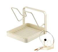 Monozoz Support de couvercle de casserole - Support de rangement antidérapant pour cuisine - Support de couvercle de casserole pendant la cuisson, pour planche à découper, louche, spatule, cuillère
