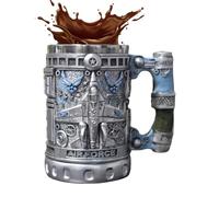 Monozoz Tasses à café fantaisie | Tasses esthétiques en acier inoxydable - Tasse à café en acier inoxydable de grande capacité - pour femme, petit ami, garçon, papa, grand-père, lait, jus de boisson