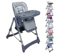 Chaise haute bébé pliable - grise