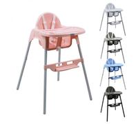 Chaise haute bébé - rose