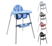 Chaise haute bébé - bleu