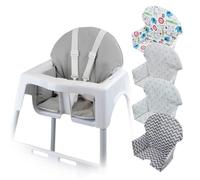 Housse d'assise pour chaise haute bébé enfant gamme Délice - Gris uni