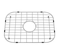MONSINTA Grille d'évier de cuisine et protecteurs d'évier en acier inoxydable pour fond d'évier de cuisine, 47,7 x 35,6 cm avec drain central pour bol simple