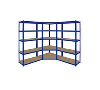 Monster Racking - 1 Rayonnage d'Angle T-Rax Bleu et 2 Rayonnage T-Rax Bleu 90cm x 45cmx 180cm