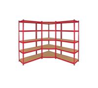 Monster Racking - 1 Rayonnage d'Angle Z-Rax Rouge et 2 Rayonnages Z-Rax Rouges 90cm x 45cm x 183cm