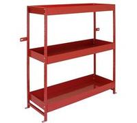 Monster Racking - 1 Rayonnage « Volcano » à Etagères Métalliques Rangement d’Outils 116,5cm x 115cm x 34,8cm colouRojo G