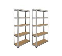 Monster Racking 2 x Galwix : rayonnage pour charges lourdes, rayonnage de stockage, rayonnage de garage, rayonnage en acier, rayonnage industriel, rayonnage d'atelier, rayonnage à emboîter, rayonnage 